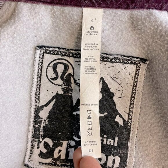Lululemon Special Edition Purple Fair Isle Scuba Hoodie 4/XS - Picture 6 of 16